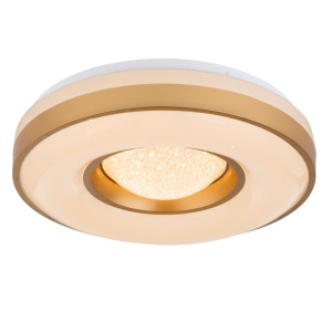 LED Deckenleuchte weiß gold, Sterneneffekt, 41 cm, COLLA