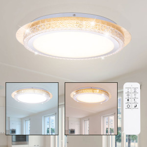 LED Deckenleuchte, Sterneneffekt, Fernbedienung, 45 cm, HAKKA
