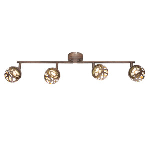 LED Deckenleuchte, Kugel, rost, L 60,5 cm, OHIO