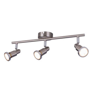 LED Strahler, Schiene gerade, inkl. 10706, Chromring, 9 Watt