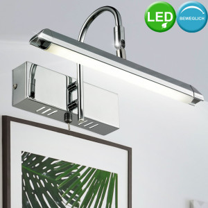 LED Wandleuchte, Chrom, Lampe verstellbar, L 30,5 cm