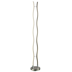 LED Stehlampe, Chrom, Wellen-Design, Höhe 122,5 cm, SLIM