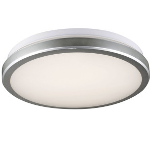 LED Deckenleuchte rund, silber, Durchmesser 31,5 cm, TURDUS