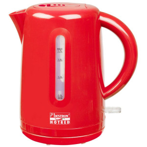 Wasserkocher mit 2200 Watt, kabellos, rot