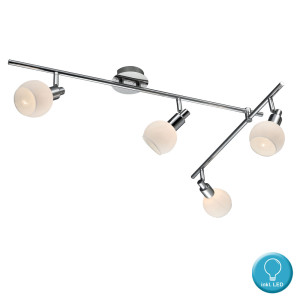 LED Deckenleuchte mit Glaskugeln in Chrom, VERENA
