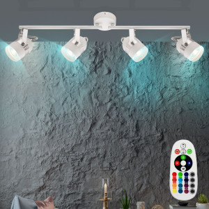 RGB LED Deckenleuchte, bewegliche Spots, L 80 cm, CALGARY