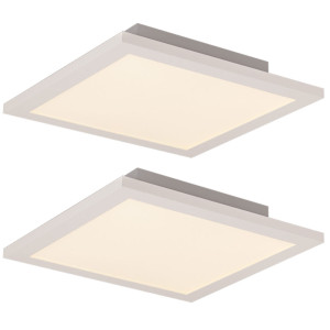 2x LED Decken Aufbau-Einbauleuchte, Dimmbar, Länge 30 cm