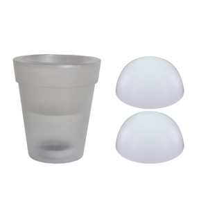 3er Set LED Solar Blumentopf und Halbkugel-Lampen
