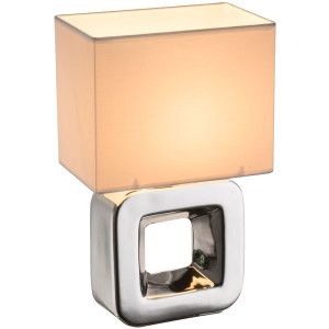 LED Tischlampe, Keramik, Textil, Höhe 32 cm,  KILAUEA