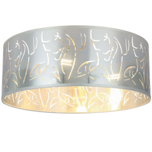 LED Deckenlampe, Dekorstanzungen, silber, 40cm, NADI