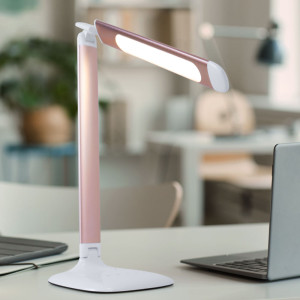 LED Tischlampe, Klappbar, Touchdimmer, weiß, H 76,5 cm