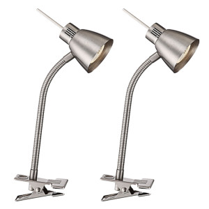 2x LED Klemmlampe, Flexo-Arm, max. Höhe 38 cm, NUOVA