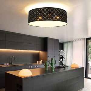 LED Deckenleuchte mit Stoff Lampenschirm, = 60 cm CLARKE