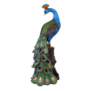 LED Solarleuchte, Pfau, bunt, Höhe 47 cm
