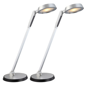 2er Set LED Tischleuchte mit Touchdimmer, Aluminium, NOPOS