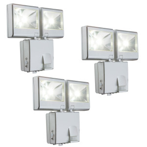 3er Set LED Außenleuchten, Bewegungsmelder, bewegliche Spots