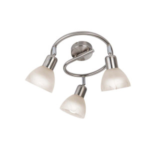 LED Spirale 3-fl.Daytona Nickel,Glas alab.weiss
