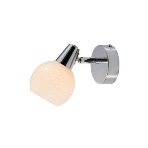 LED Spot 1flg DOXY chromfarbig,Diamond-Glas weiss
