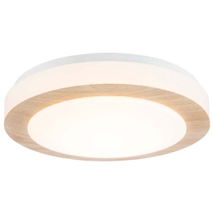 LED Deckenleuchte GORDON Kunststoff weiss/Eiche hell incl.8W