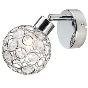 LED Spot 1flg Largo chrom,Metallkopf m.Acryl-Deko