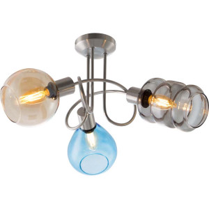 Deckenleuchte 3flg PESARO Nickel matt für 3xE14,max.40W,