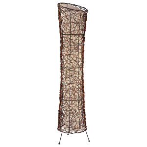 Stehlampe, Rattan, Textil cremefarben, H 120 cm, RUTH