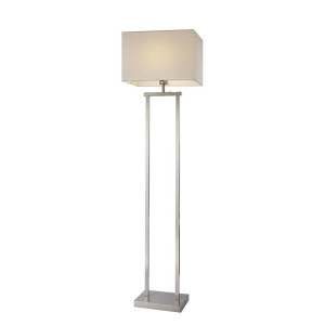 LED Stehleuchte SYDNEY Nickel matt,Schirm cremef