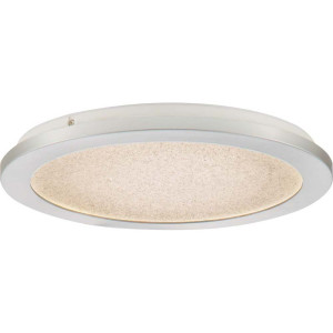 LED Deckenleuchte IKOMA Kunststoff silberfarbig