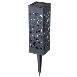 LED Solarleuchte, Dekorstanzungen, anthrazit, H 29 cm