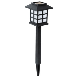 LED Solarleuchte, schwarz, Laterne, Höhe 38 cm
