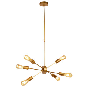 Hängeleuchte, gold matt, Höhe 107 cm,  ALPHA