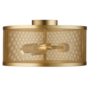 Deckenleuchte, Käfig Optik, gold-farben, 45 cm
