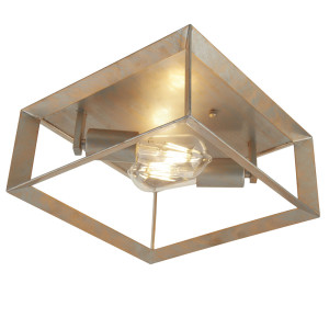 Deckenlampe, silber-gold gebürstet, L 30 cm, HEATON