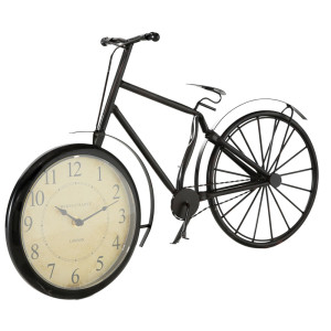 Vintage Fahrrad Tischuhr, Eisen, braun