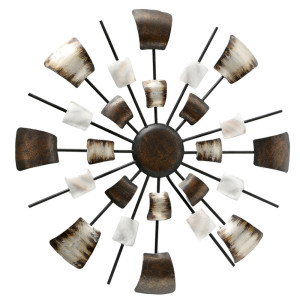 Wand-Objekt aus Metall, rund, Eisen, 68 cm, ELIJAH