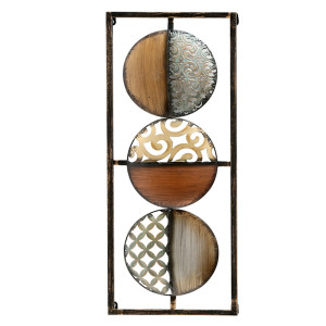 Wand Dekoration, Kunst, länglich, Eisen, H 69 cm, AMPORO