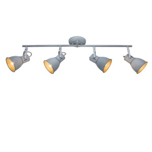 LED Deckenlampe, grau antik, Spots beweglich, L 68,5 cm