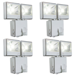 4er Set LED Außenleuchten, Bewegungsmelder, bewegliche Spots