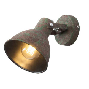LED Wandlampe, rostfarben, grün, Spot beweglich,  H 19 cm