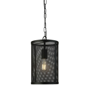LED Pendelleuchte, Käfig Optik, schwarz, Höhe 150 cm