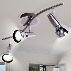 LED Deckenlampe, Spot, Strahler, silber, verstellbar