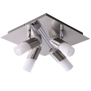 LED Deckenleuchte, chrom, bewegliche Spots, Länge 26 cm