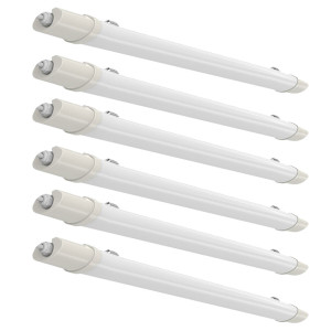 6x LED Wannenleuchten, 4000 Lumen, Kaltweiß, L 150 cm, VT-1549