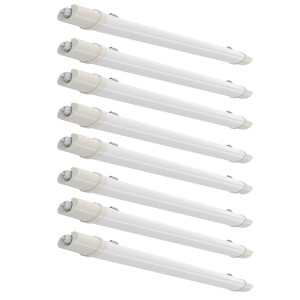 8er Set LED Wannenlampen, Tages-Licht, Ultraslim, VT-1549