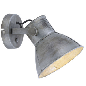 LED Wandleuchte, grau-silber , Spot verstellbar, H 23,1 cm