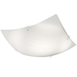 LED Deckenleuchte, Glas, weiß, L 24 cm
