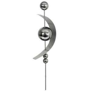 Gartenstecker aus Edelstahl mit 4 Kugeln