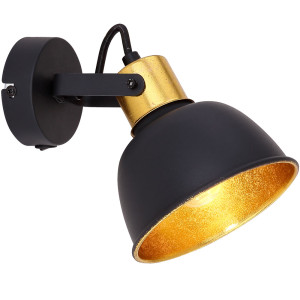 LED Wandleuchte, schwarz gold, verstellbar, FILLO