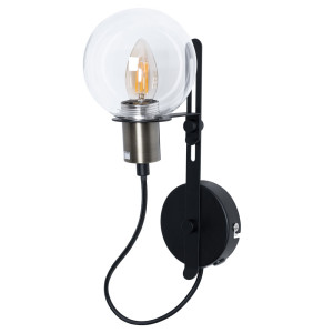 Wandlampe, Höhenverstellbar, Metall, H 39cm