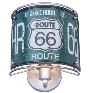 RGB LED Wandlampe, Nummernschild Design 1x Route 66, USA